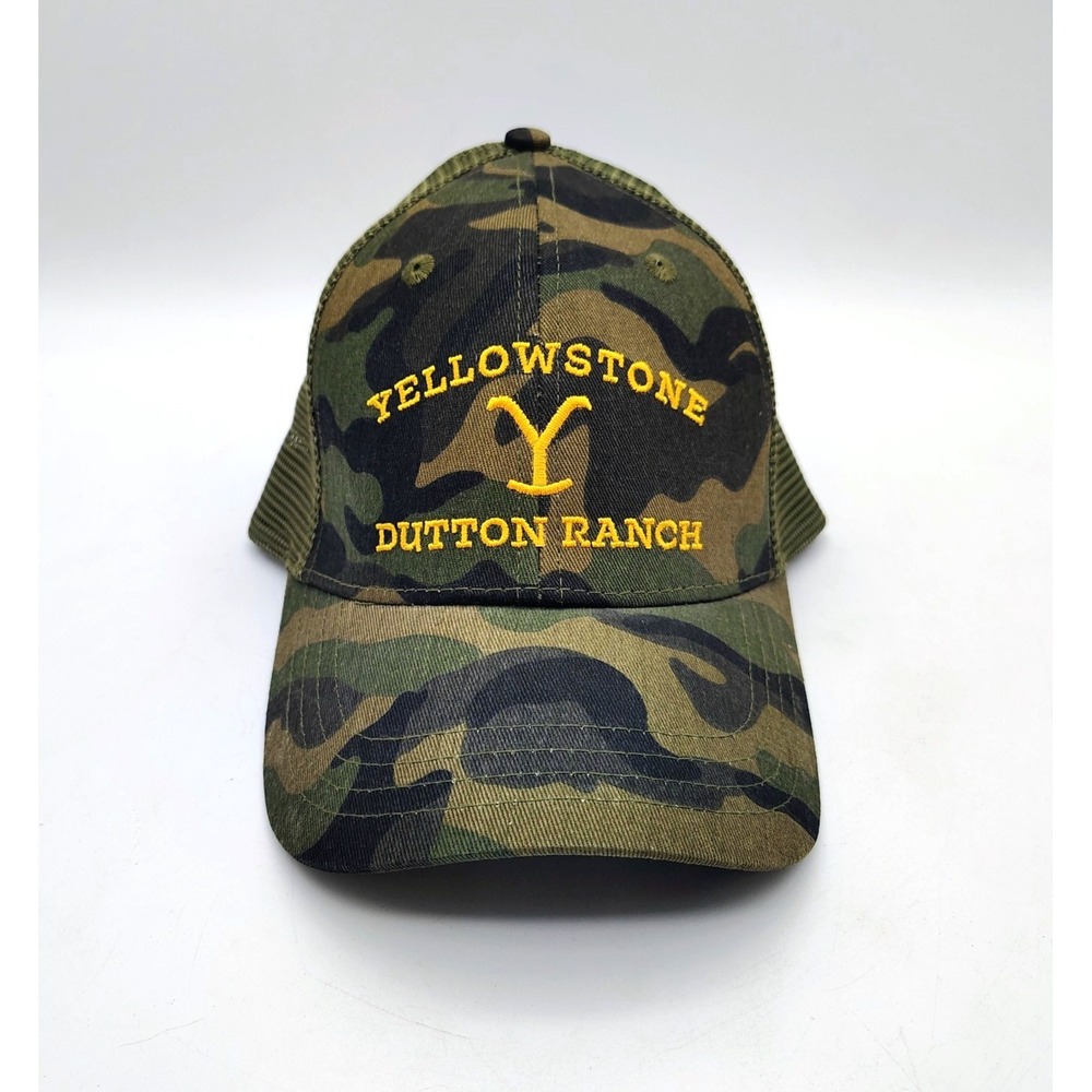 Yellowstone Dutton Ranch Camo Trucker Hat Cap Snapback Mesh Back Adjustable New